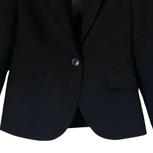 🌺 23 Vingt-Trois Arrondissements Single-Button Black Work Blazer Size 32 (XS) - Picture 5 of 12